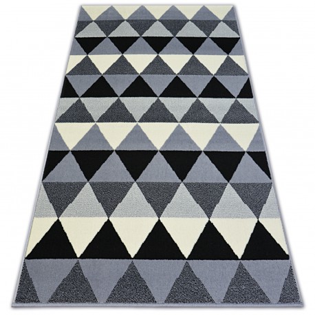 Tapis BCF BASE TRIANGLES 3813 TRIANGLES noir/gris