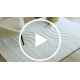 Tapis lavable CURVY blanc 11 Arches, structurel, gaufré, peluche