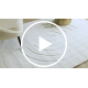 Tapis lavable CURVY blanc 11 Curves, structurel, gaufré, peluche