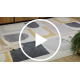 Tapis FUSION 0213 blanc / jaune - Géométrique, moderne, abstrait